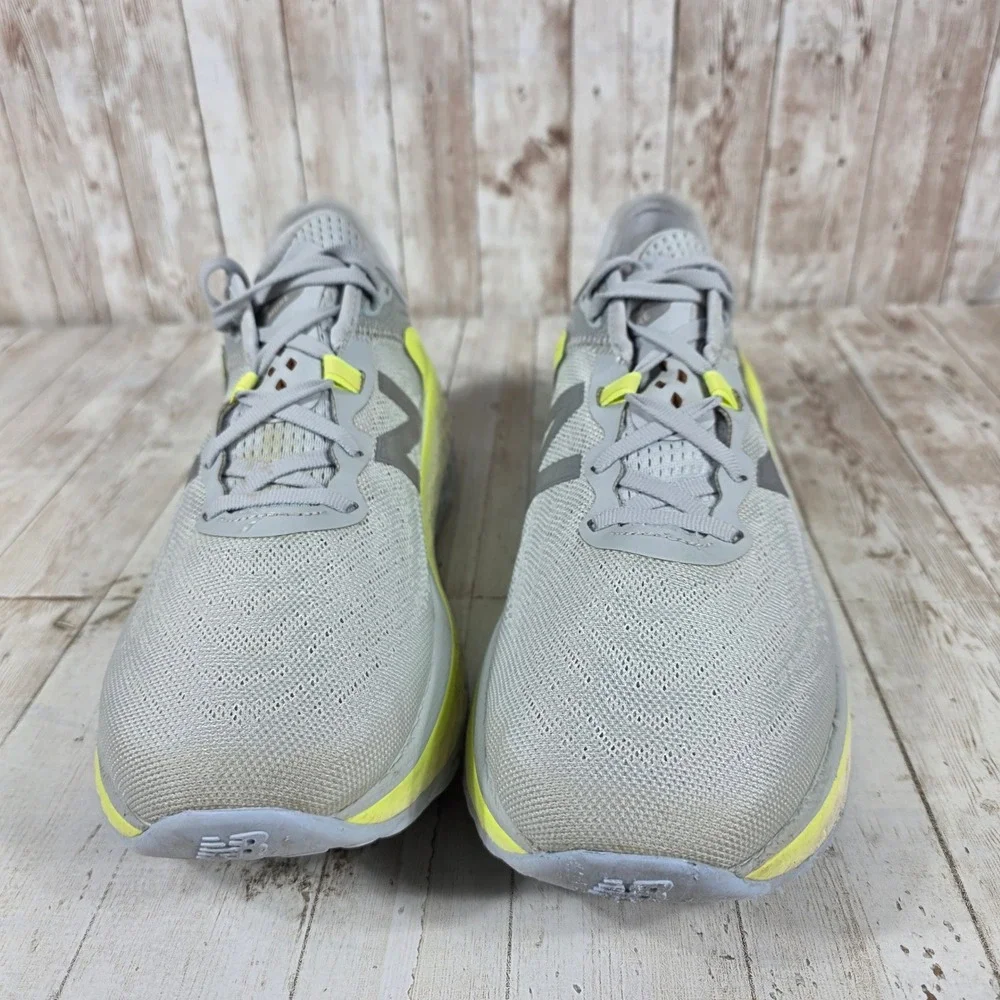 New Balance Fresh Foam More v2 Grey Neon Yellow Running Shoes WMORGY2 Womens 12